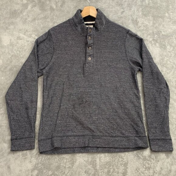 Marine Layer Sweater Men's Size Large Gray Clayton Textured Pullover Long Sleeve - Picture 1 of 11